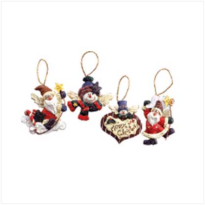 Four ornaments provide a charming look for holiday 