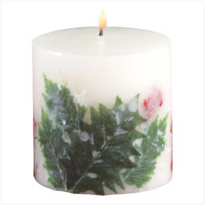 festive pillar candle 